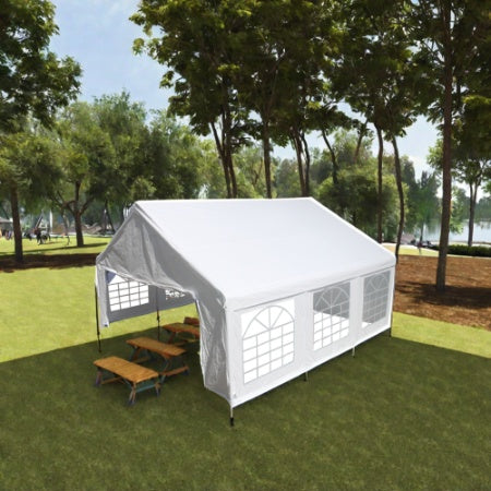 20x20 Feet Party Tent Heavy Duty Marquee Canopy Outdoor Wedding Tent Carport Events Shelter Tent For Parties BBQ With Storgae Carry Bags