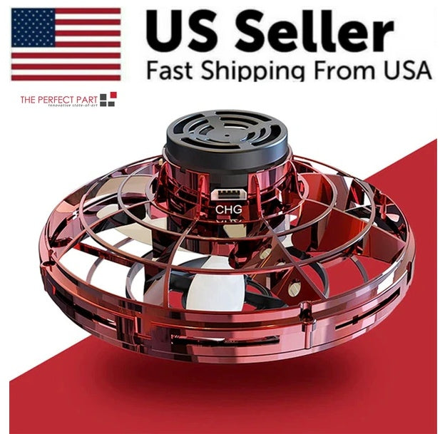 Flying Fidget Spinner Drone Ball UFO Stress Focus Hand Toy LED Kids & Adults