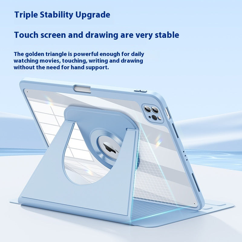 Magnetic Split Protective Shell With Pen Slot Rotatable Plane Housing